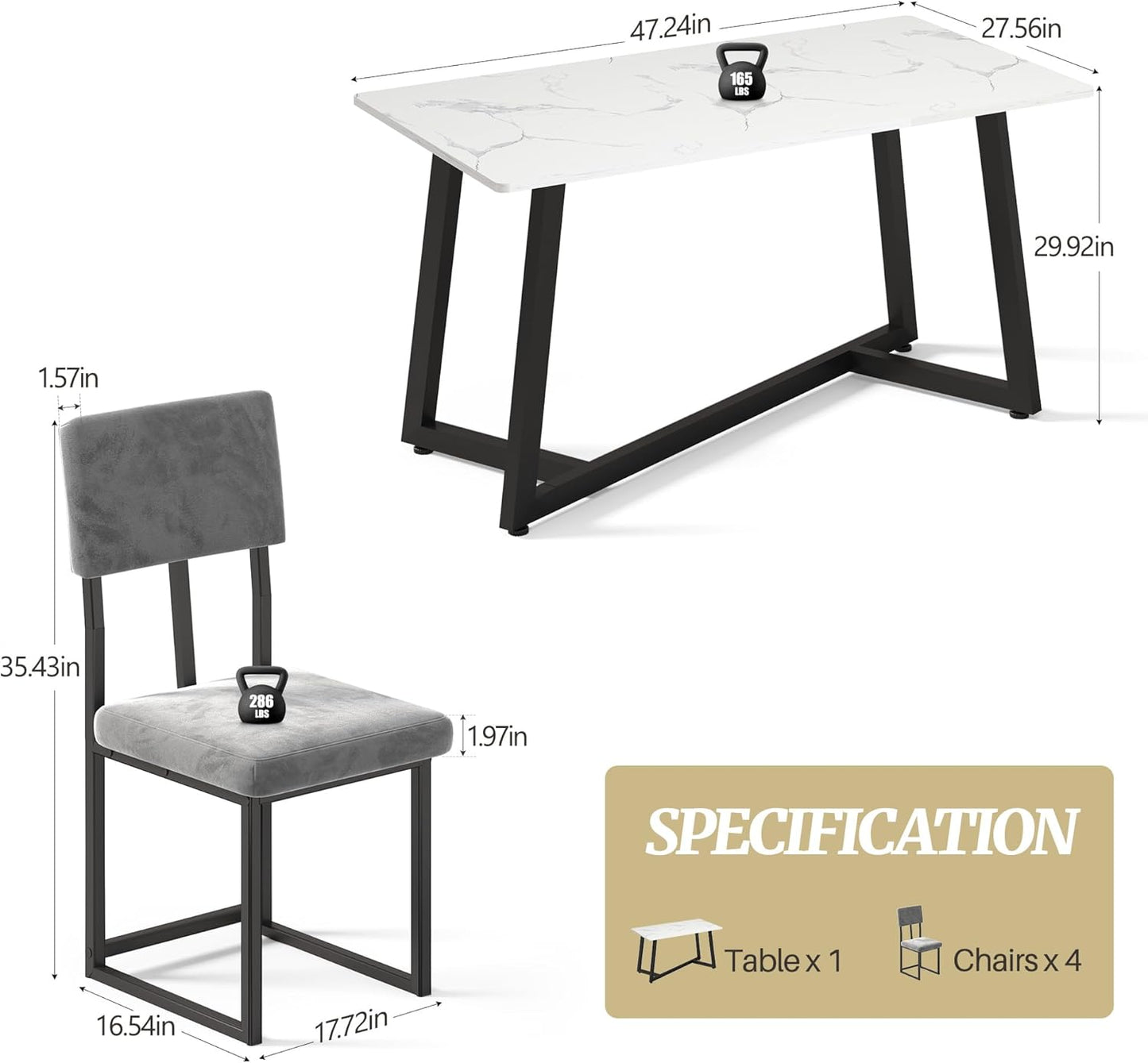 5-Piece Dining Table